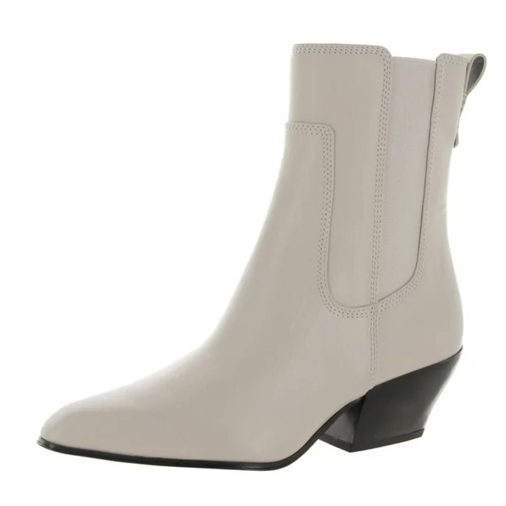 Franco Sarto‎ Anina Western Ankle Booties Boot size 6 ivory white leather